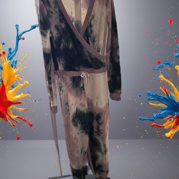 Art Class Black and Gray Tie-Dye Jumpsuit - Picture 1 of 4